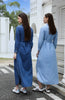 SS25 Women Collar Denim Dress Blouse Style Casual Cotton with A Removable Belt