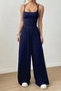 Spring Fall Women's Jumpsuit Solid Color Double-Strap Relaxed-Fit Casual Pants Y2k Clothing