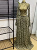 Women Paisley Printed Big Swing Ruffles A-line Mesh Maxi Dress Parties Vacation Education Long Dresses Vestidos
