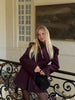 Chic Burgundy Blazer Mini Dress Women Full Sleeve Waist Cinching Slim Short Dresses Lady Daily Commute Vestidos