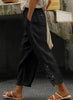 Women's Pants Elastic Waist Solid Color Lace Spliced Drawstring Pocket Simple Basic Casual 9-point Pants