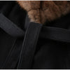 Lace-Up Long Overcoat Women's Coat Office Lady Elegant Woolen Furry Patchwork Long Sleeve Coats Loose Cardigan Jackets