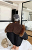 Warm Down jacket Ladies Pai Overcome Winter Cotton Padded Coat Women Parkas Horn Hooded Outcoat Big fur collar Overcoat