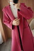 Mid-Length Autumn and Winter Hooded Double Sided Cotton Cashmere Coat Female 100% Wool Loose Thick Woolen Coat