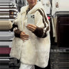 Casual Warm Plush Women's Coat Zipper Cardigan With Baton Sleeves Loose Hooded Coat Autumn Winter Commuting Wear