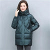 Hooded Cotton Coat Women's Mid-Length Winter Jackets Elegant Mother's Parkas Padded Jacket Thick Down Padded Jacket Vintage