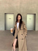 Vintage Elegant Women Long Trench Casual England Long Sleeve Belt Coat Jacket Fall Winter Lady Sweet Retro Harajuku Pockets Tops
