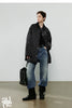 Women Cotton Jacket Winter Retro Diamond Grid Workwear Large Pocket Mid Length Jacket Brown