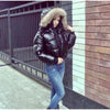 Wool Collar Hooded Cotton Women's Jacket Zipper Elastic Hem Long Sleeve Pocket Women Winter Coats Autumn Short Jacket For Ladies