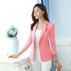 Women Blazer Office Ladies Elegant Outwear Long Sleeve Work Wear Classy Female Pink Suit African Autumn