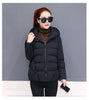 Winter Women's Cold Coat Parkas Hooded Padded Jacket Cropped Jacket Plus Size Long Sleeve Top Korean