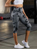 Women's High Waisted Capri Pants Soft Tummy Control No See Through Workout Yoga Running Athletic Push Up Gym Leggings