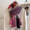 Plaid Scarf Winter Warm Cashmere Women Long Pashmina Foulard Female Scarves Lady Tassel Shawl Wraps Travel Poncho Blanket
