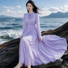 Korean Dress Women's Spring Autumn Elegant Temperament Comfortable Long Dressss Ladies Vestidos