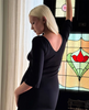 Women Twist V Neck Bodycon Mini Dress Slim Mid Sleeve Solid Color Sexy Y2K Casual Tee Dress Date Vacation Outfit