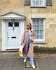 Women Plaid Long Windbreaker Chic Lapel Single Breasted Pocket Loose Jackets Lady Daily Commuting Street Outerwear