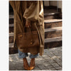 Women's Brown Stand Up Collar Long Long Trench Coat Lantern Sleeve Side Slit Loose Windbreaker Spring Autumn Coat