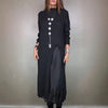 Autumn Winter 2 Piece Set Women Casual Solid Split Knitted Sweater Long Dress Suit Sexy V Neck Patchwork Lace Casual Outfits
