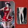 Christmas Dress Suit Women Xmas Cosplay Costume Red Suit Party Rabbit Ears Headwear Year Hooded Shawl Christmas Girl Set