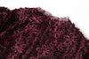 Women's Evening Dress Purple Three-Dimensional Flower Ruffled Long Sleeve Mesh Dresses Autumn Clothing QM782
