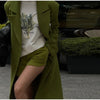 Autumn Winter Solid Women's Woolen Overcoat Urban Long Sleeve Lapel Button Female Outwear Elegant Lady Overcoats