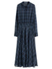 Retro Checkered Elegant Commuter Dress for Women Spring Quick-Drying Easy-Care WIth Inner camisole Dress