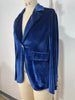 Elegant Velour Blazers Women Retro Single Button Suit Collar Jacket Blazer Coat Autumn Long Sleeve Simple Outerwear