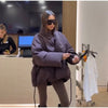 Vintage Lace-up Thicken Jacket Women Full Sleeve V-neck Belt Solid Outwear Female Winter Casual Lady Streetwear