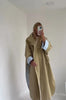 Casual Khaki Trench Coat Women Lapel Long Sleeve Double Breasted Pocket Loose Windbreaker Autumn Lady Commute Outwear