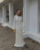 Pleated Wavy Knit Maxi Dress For Women Lace-up Long Sleeve Loose Casual Sweater Dress Female Party Clothes Solid Elegant