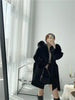 Woolen Coat Oversize Ladies Outerwear Winter Women Natural Fox Fur Collar Cuffs Jacket Hood Cashmere Wool
