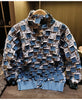 Pleated Jacket Plisse Womens Fall 3D Pleated Color-Block Print Coating Casual Loose Fitting Commuter Long Sleeve
