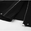 Simple Lapel Cropped Bomber Jackets For Women High Street Long Sleeve Zipper Coats Elegant Casual OL Outerwear
