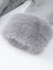 Elegant Lace Up Woolen Short Coat Solid Lapel Fur Cuffs Belt Long Sleeve Jacket Female Autumn Winter Lady Chic Cardigan