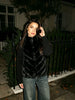 Solid Faux Fur Splicing Coats Women's Zipper Full Sleeves Stand Collar Jackets Ladies Autumn Winter Streetwear