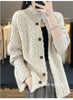 Autumn Winter Cardigan Jacket Women Long Sleeve Loose Casual All-match Knitted Warm Sweater Coat Female Tops Ladies