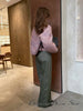 Women Round Neck Tweed Jacket Fringe Trim Long Sleeve Open Front Cropped Texture Outerwear Lady Elegant Daily Street Coat