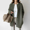 Autumn And Winter Solid Color Soft Knitted Jacket Slim Design Niche Loose Casual Button Jacket Women Cardigan