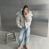 Chic All-Matched Solid Women's Cotton Coat Hooded Zipper Full Sleeves Thicken Bread Coats Autumn Winter Lady Tops