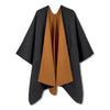 Women Poncho Winter Warm Shawl Double Sided Designer Thickening Blanket Scarf Female Cloak Cashmere Pashmina Cape Stole