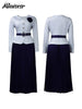 Plaid Blazer Suits for Woman Button 3D Floral Brooch Belt and Pleated Skirt 2 Piece Set Female Office Outfits