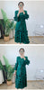 Spring Solid Pleated Dress Ruffle Edge V-Neck Long Sleeved with Belt Dresses Elegant Women's Clothing 6RG72391