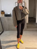 Casual Pu Leather Women's Jacket Chic Solid Long Sleeve Stand Collar Female Outwear Autumn Winter Street Short Lady Jacket