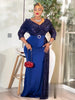 Sequin Plus Size African Party Dresses for Women Dashiki Ankara Wedding Evening Gown Elegant Christmas Muslim Maxi Dress
