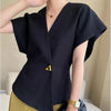 Women's Vest Coat Spring Autumn V-neck Solid Color Ladies Vest Jacket Slim Korean Version Elegant Lady Waistcoat