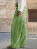 Women's Multi-Button Wide Leg Casual Jeans - High-Quality Denim Pants for Stylish Comfort