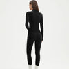 Two-piece Sports Set Women Solid Zipper Long Sleeve Sports Jacket & HighWaist Leggings Set Sporty Breathable Yoga Sets Female