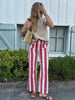 Women Jeans Straight Stripe Button Detail Jeans Female High Waist Loose Curved Wide Leg Denim Pants Vintage Casual Outfit Ladies