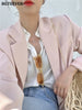 Casual Loose Lapel Ladies Suit Jackets Full Sleeve Single-breasted Solid Female Blazer Tops Spring Women Outwear