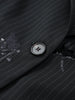 Women Black Sequin Embroidery Blazer Long Pants Set Full Sleeve Lapel Coat Wide-leg Trousers Sets Lady Spring Daily Outfits